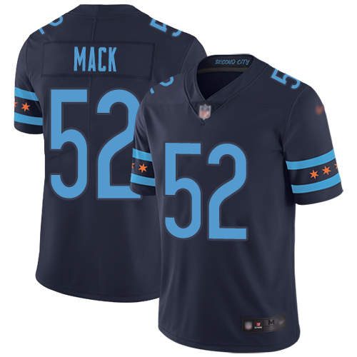 Chicago Bears Limited Navy Blue Men Khalil Mack Jersey NFL Football #52 City Edition